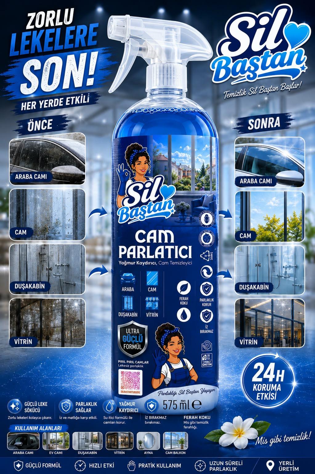 SİL BAŞTAN CAM TEMİZLEYİCİ 575 ML(20 ADET)